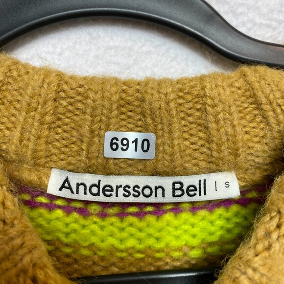 Andersson Bell Oversized Sweater Womens S Multicolor Jumper Alpaca Wool Pullover - Picture 6 of 14